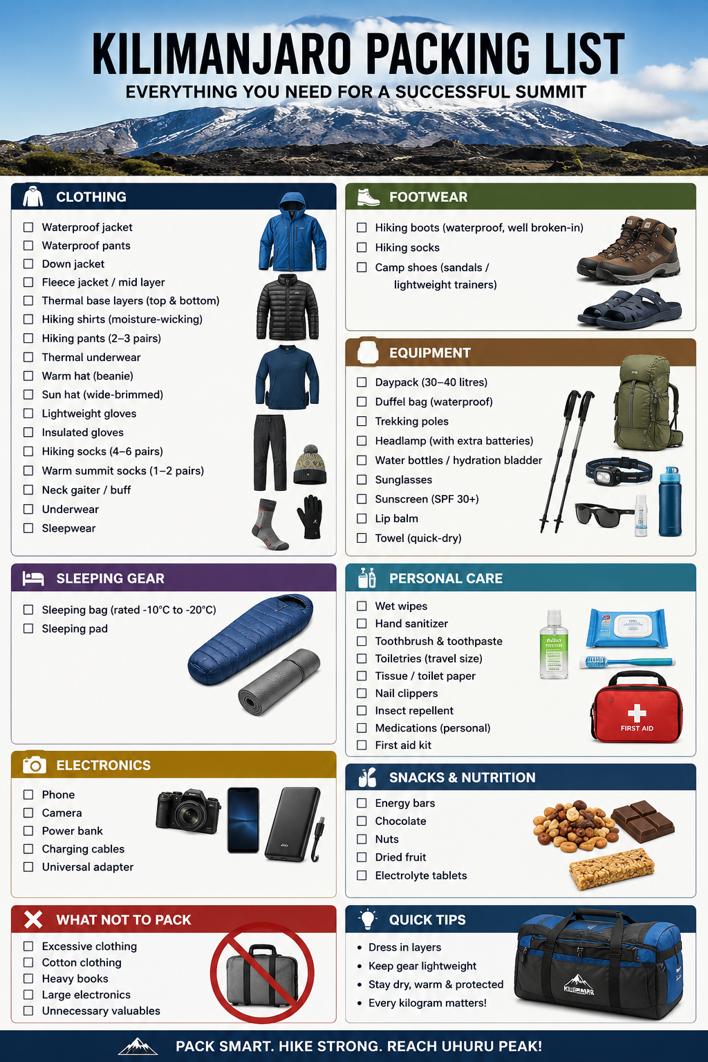 The Ultimate Kilimanjaro Packing List : Everything You Need for a Successful Summit