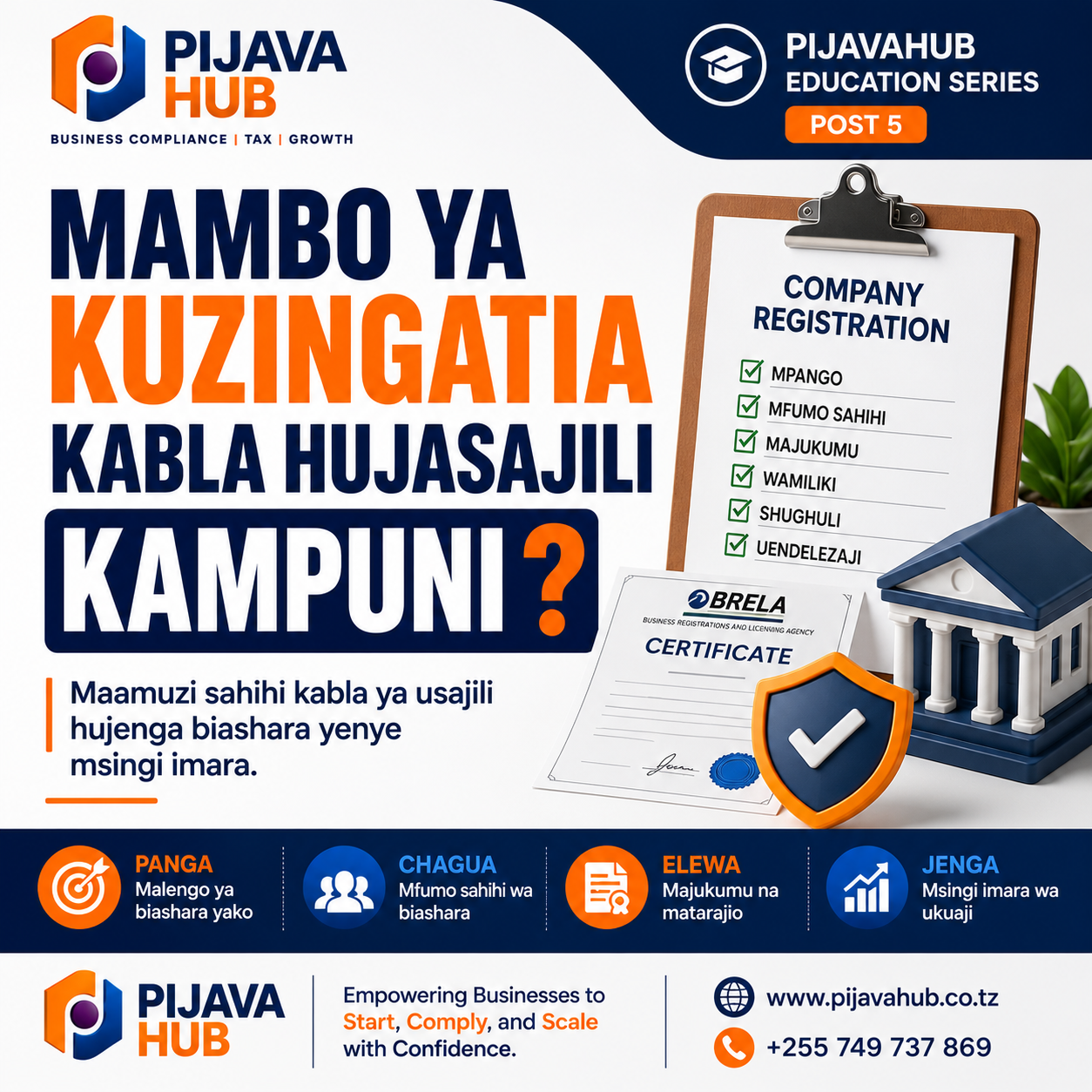 MAMBO YA KUANGALIA KABLA HUJASAJILI KAMPUNI