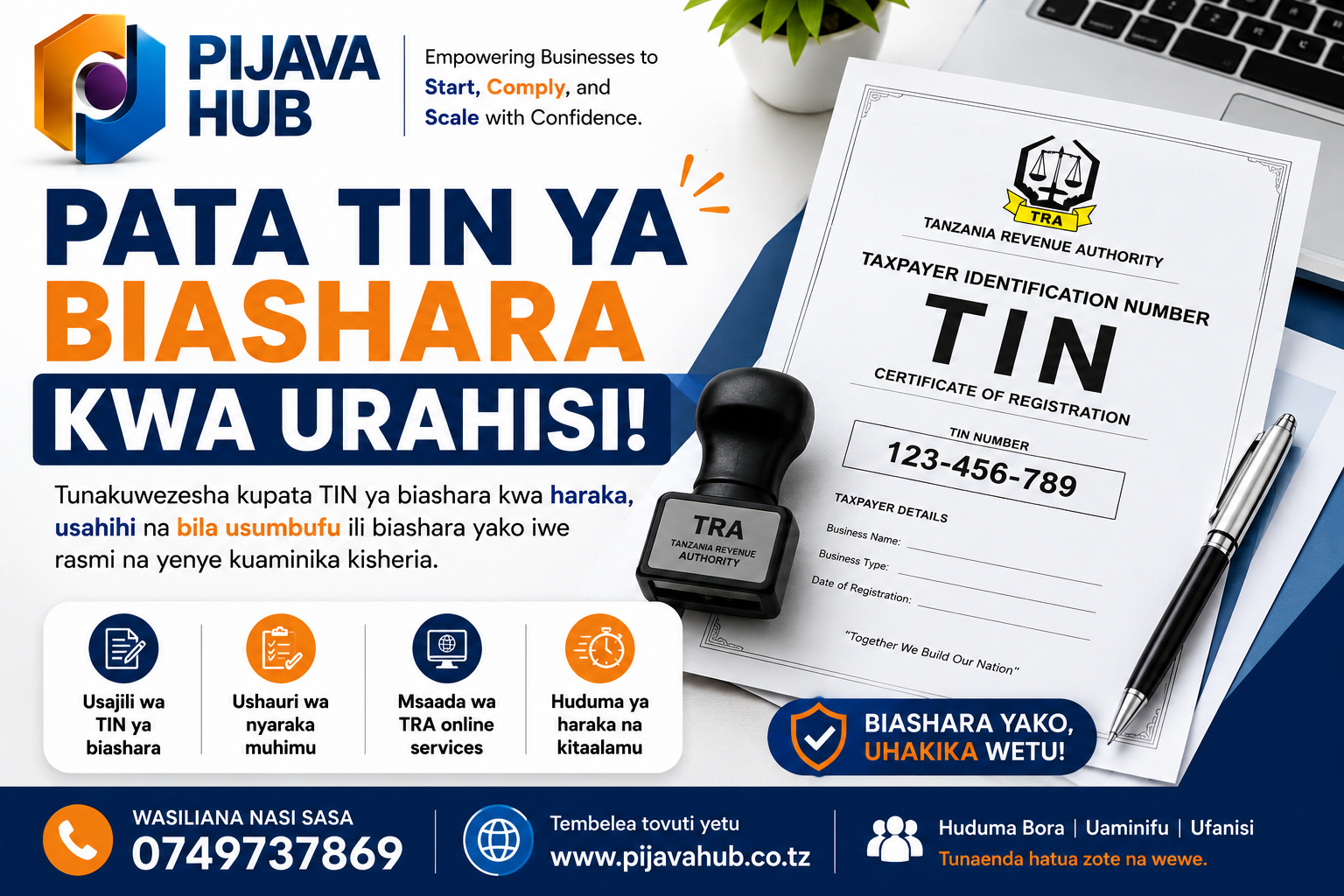 TIN YA BIASHARA YAKO AU KAMPUNI YAKO